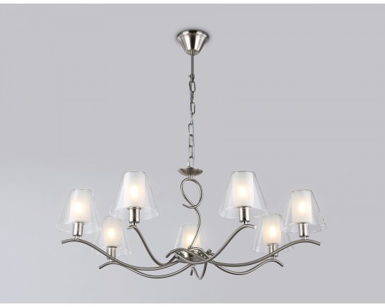  Подвесная люстра LH57083/7 SN/FR никель/белый матовый E14/7 max 40W D840*790