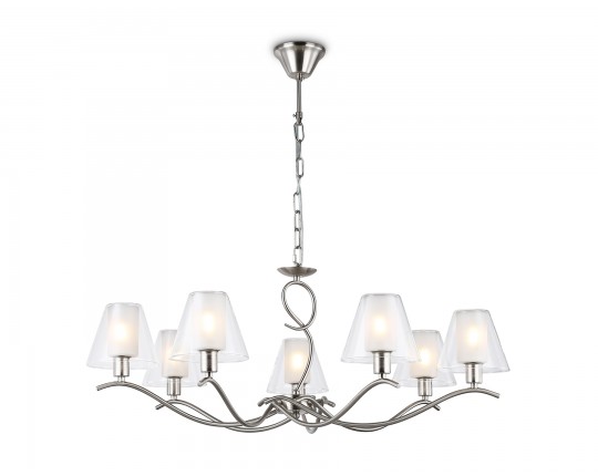  Подвесная люстра LH57083/7 SN/FR никель/белый матовый E14/7 max 40W D840*790