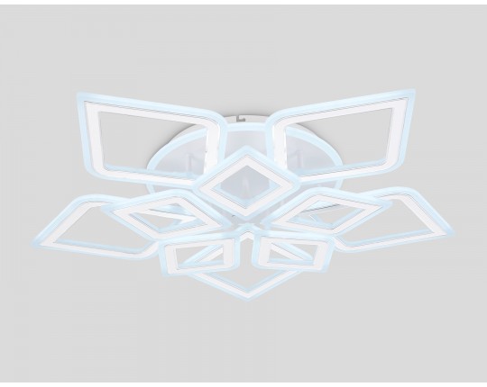  Потолочный светодиодный светильник с пультом FA8914/5+5 WH/CH белый/хром 193W 3000K-6400K 770*740*120 (ПДУ РАДИО 2.4G)