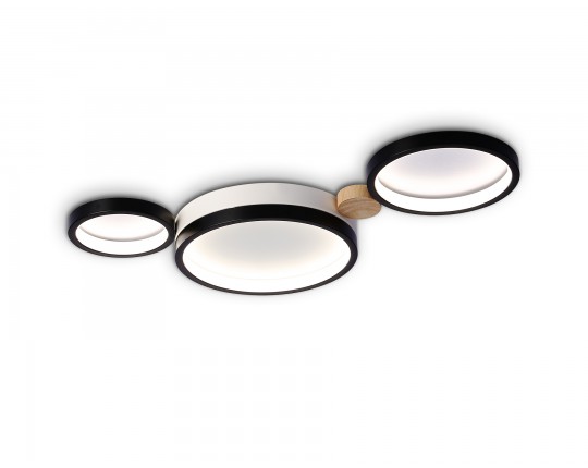  Настенно-потолочный светодиодный светильник с пультом FL4814/3 BK/WH черный/белый 3000K-6400K 45W 620*290*55 (ПДУ ИК)