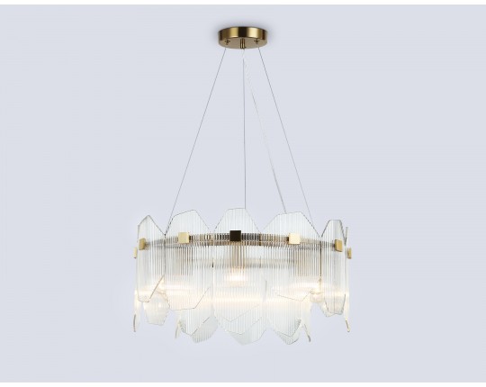  Подвесной светильник LH31251/6 BS/CL латунь/прозрачный E14*6 max 40W D510*270