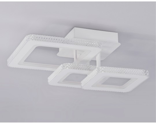  Потолочный светодиодный светильник с пультом FA8877/3 WH белый 3000K-6400K 62W 410*290*170 (ПДУ ИК)