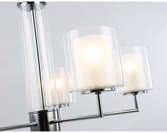  Подвесная люстра LH56001/5 СH/FR хром/белый матовый E14*5 max 40W D640*1260