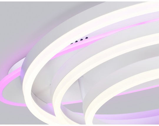  Потолочный светодиодный светильник с пультом FA8522 WH белый 146W 3000K-6400K+RGB 560*500*150 (ПДУ РАДИО 2.4G)