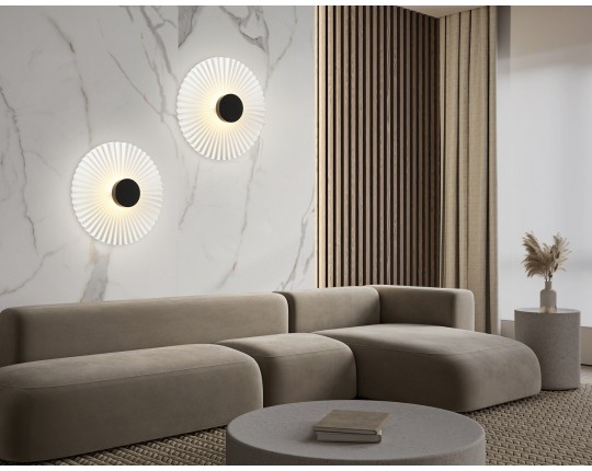  Настенный светодиодный светильник LH72641 BK/WH черный/белый 6W 3000K D300*100