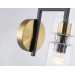  Настенный светильник LH56119 BK/BS/CL черный/латунь/прозрачный E14 max 40W 150*100*210