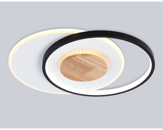  Светильник светодиодный потолочный FL4789 WH/BK/WD белый/черный/дерево 54W 3000-6000K 460*365*45 (без ПДУ)