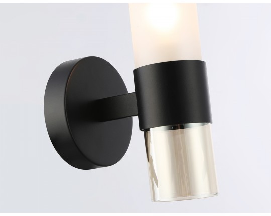  Настенный светильник LH55106 BK/FR/TI черный/белый матовый/янтарь E14 max 40W 130*100*225