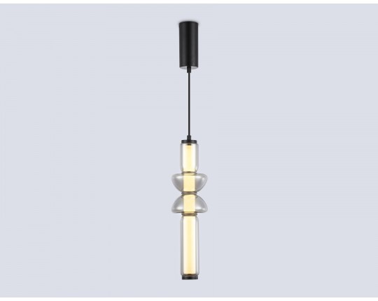  Подвесной светодиодный светильник LH11021 BK/SM черный/дымчатый 17W 3000K D120*435