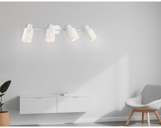  Настенно-потолочный спот в стиле лофт TR8666/4 WH белый E14/4 max 60W 760*100*190