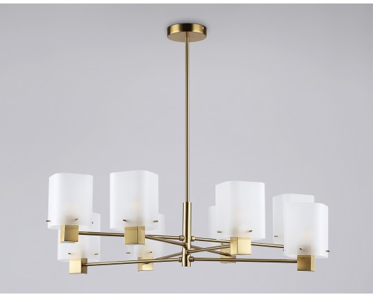  Подвесная люстра LH57033/8 BS/SM латунь/дымчатый E14/8 max 40W D830*710