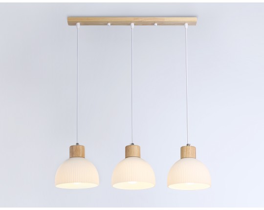  Подвесной светильник со сменной лампой TR83135/3 LW/FR светлое дерево/белый матовый E27/3 max 40W 640*180*1040
