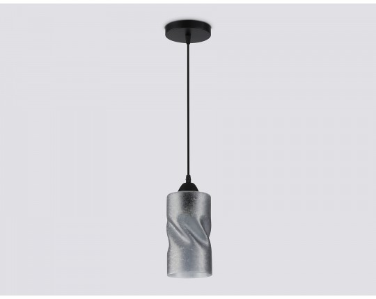  Светильник подвесной со стеклянным плафоном TR3413 BK черный E27 max 60W D110*1000