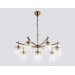  Подвесная люстра LH56033/7+1 BS/CL латунь/прозрачный E14*8 max 40W D790*1200