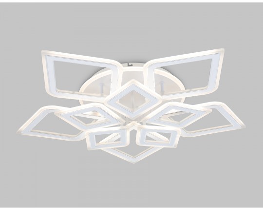  Потолочный светодиодный светильник с пультом FA8914/5+5 WH/CH белый/хром 193W 3000K-6400K 770*740*120 (ПДУ РАДИО 2.4G)