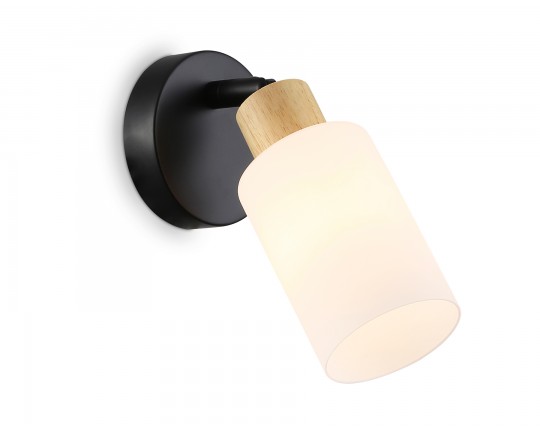  Настенно-потолочный спот в стиле лофт TR8720 BK/WD черный/дерево E14 max 60W 175*100*160