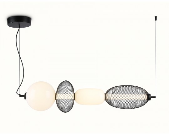  Подвесной светодиодный светильник LH11010 BK/FR черный/белый матовый 32W 3000K 915*220*220