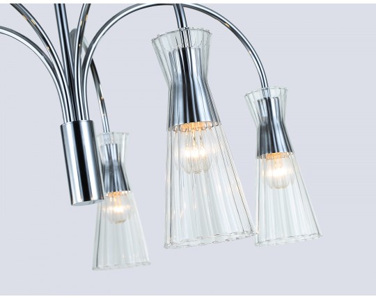  Люстра на штанге LH55651/5 СH/CL хром/прозрачный E14*5 max 40W D600*440