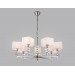  Подвесная люстра с абажурами LH71323/7 SN/WH никель/белый E14/7 max 40W D860*850