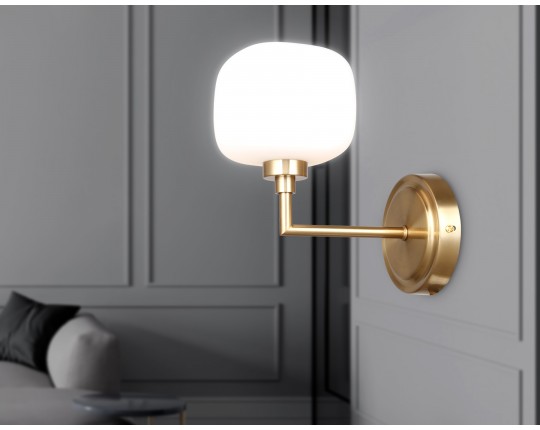  Настенный светильник LH53021 BS/FR латунь/белый матовый G9 max 40W 195*120*230