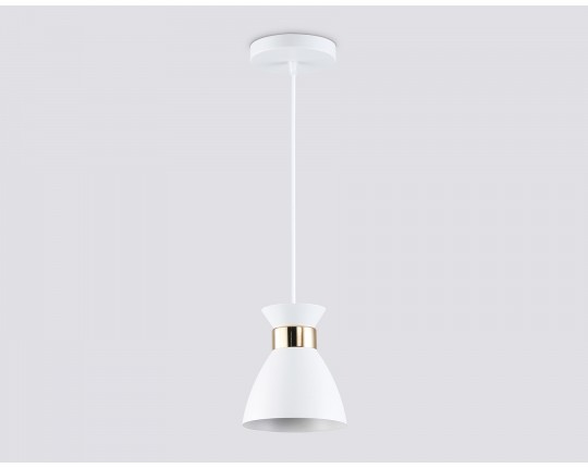  Светильник подвесной в стиле лофт TR8465 WH/FGD белый/золото E27 max 60W D130*1000