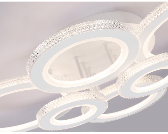  Потолочный светодиодный светильник с пультом FA8874/4+2 WH белый 3000K-6400K 76W 800*570*165 (ПДУ ИК)