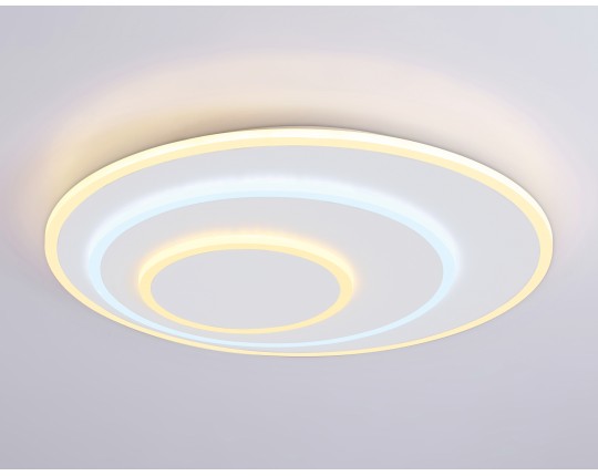  Настенно-потолочный светодиодный светильник с пультом FA7707 WH белый 3000K-6400K 62W D470*55 (ПДУ РАДИО 2.4G)