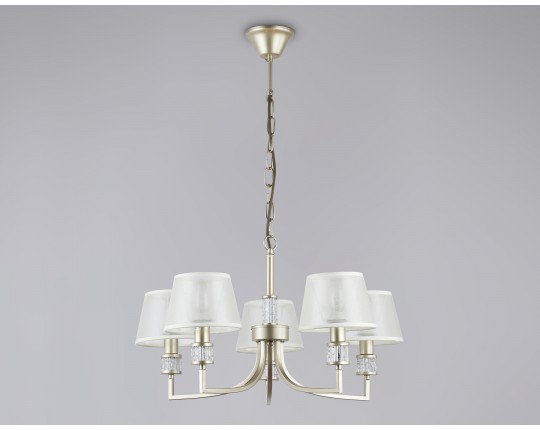  Подвесная люстра с абажурами LH71214/5 CGD золото E14/5 max 40W D620*740