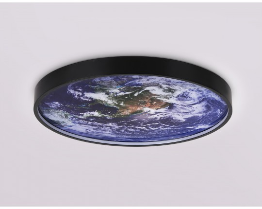  Настенно-потолочный светодиодный светильник FW11132 BK черный 18W LED 3000-6400K D300*38