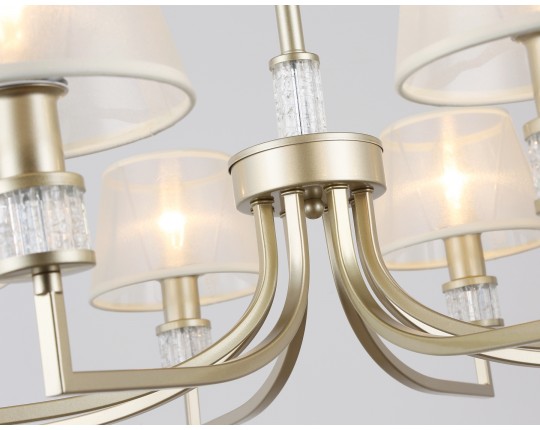  Подвесная люстра с абажурами LH71217/8 CGD золото E14/8 max 40W D790*750