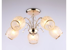  Подвесная люстра TR3189/5 GD/CL/FR золото/прозрачный/белый матовый E27/5 max 40W D600*285