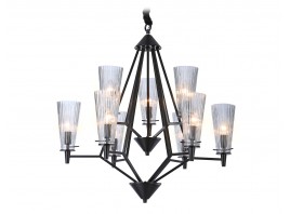  Подвесная люстра со сменной лампой TR3238/6+3 BK черный E14/9 max 40W D730*720