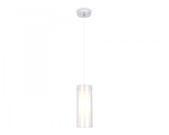  Подвесной светильник TR3672 CH/CL/FR хром/прозрачный/белый матовый E14 max 40W D110*1000