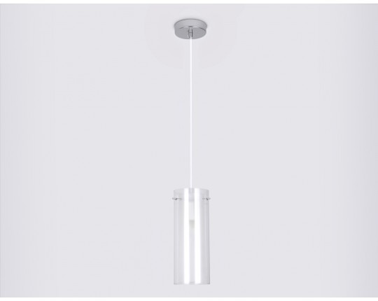  Подвесной светильник TR3672 CH/CL/FR хром/прозрачный/белый матовый E14 max 40W D110*1000