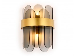  Настенный светильник с хрусталем TR5348/2 GD/SM золото/дымчатый G9/2 max 40W 270*200*140