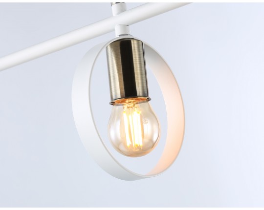  Подвесной светильник со сменной лампой TR8228/3 WH/SB белый/бронза E27/3 max 40W 660*165*300