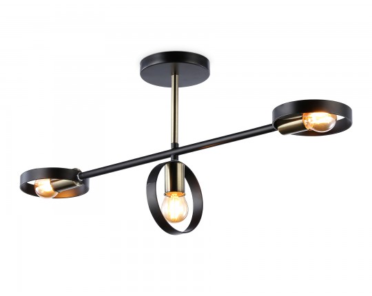  Подвесной светильник со сменной лампой TR8229/3 BK/SB черный/бронза E27/3 max 40W 660*165*300