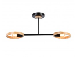  Подвесной светильник со сменной лампой TR8244/2 BK/LWD черный/светлое дерево E27/2 max 40W 590*165*220