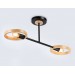  Подвесной светильник со сменной лампой TR8244/2 BK/LWD черный/светлое дерево E27/2 max 40W 590*165*220