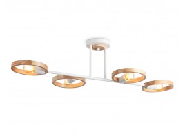  Подвесной светильник со сменной лампой TR8247/4 WH/LWD белый/светлое дерево E27/4 max 40W 840*360*220
