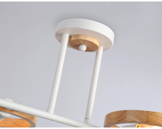  Подвесной светильник со сменной лампой TR8247/4 WH/LWD белый/светлое дерево E27/4 max 40W 840*360*220