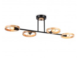  Подвесной светильник со сменной лампой TR8248/4 BK/LWD черный/светлое дерево E27/4 max 40W 840*360*220