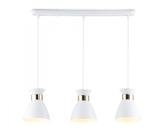  Светильник подвесной в стиле лофт TR8466/3 WH/FGD белый/золото E27/3 max 60W 550*135*1000