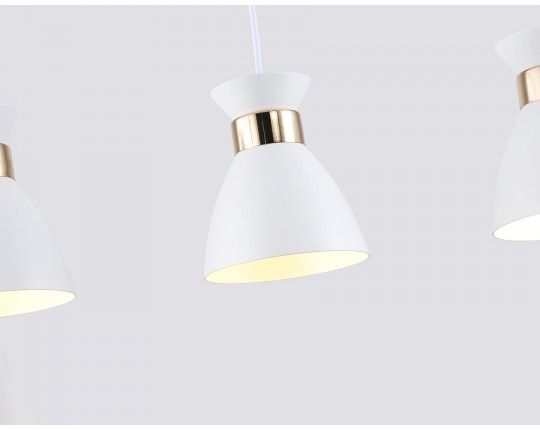  Светильник подвесной в стиле лофт TR8466/3 WH/FGD белый/золото E27/3 max 60W 550*135*1000