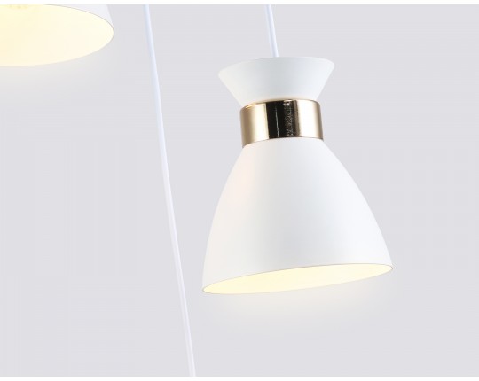  Светильник подвесной в стиле лофт TR8467/3 WH/FGD белый/золото E27/3 max 60W D340*1000