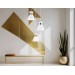  Светильник подвесной в стиле лофт TR8467/3 WH/FGD белый/золото E27/3 max 60W D340*1000