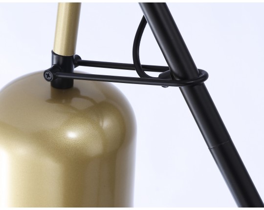  Светильник напольный с выключателем на проводе TR97125/2 GD/BK золото/черный E27*2 max 40W D130*223*1460