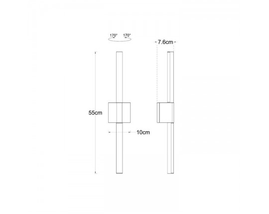Уличный настенный светодиодный светильник Arte Lamp Calamaro A5191AL-2BK