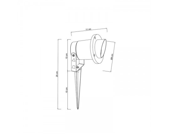 Ландшафтный светильник Arte Lamp Elsie A1522IN-1BK
