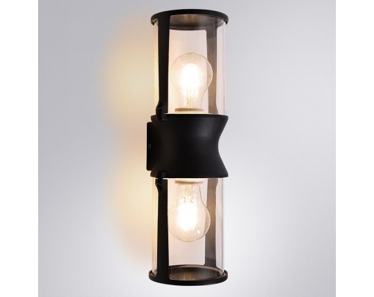 Уличный настенный светильник Arte Lamp Minchir A8306AL-2BK
